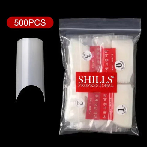 Shills Professional PKT 500pcs French Full Cover Nail Tips Natural