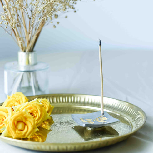 Samskara Home Yellow Ribbon Incense Holder