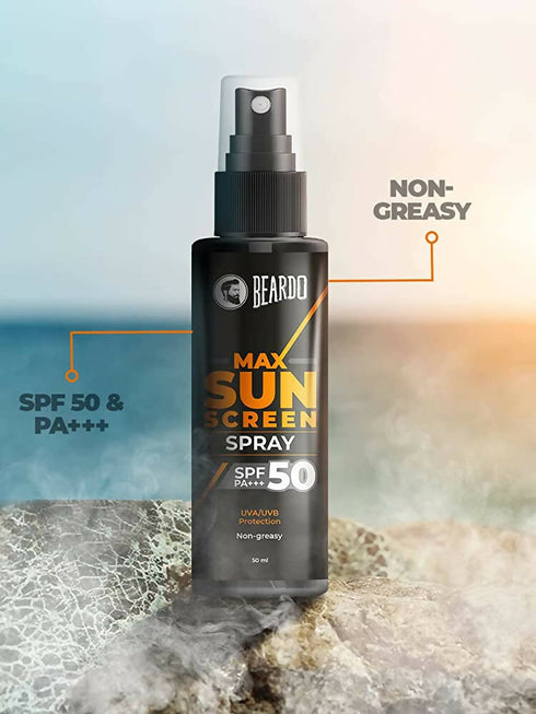Beardo Max Sunscreen Spray SPF-50 for Men 50g