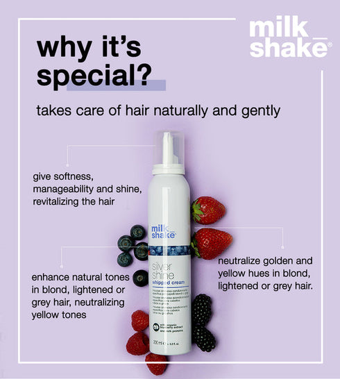 Milk shake silver shine whipped cream