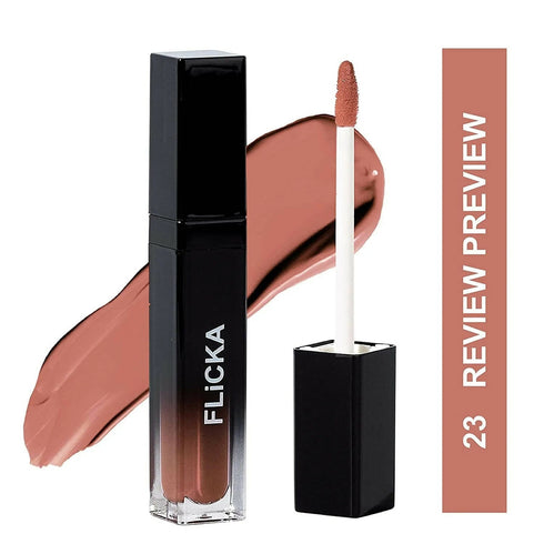 FLiCKA Set and Attack Liquid Matte Lipstick 23 Review Preview | Nude