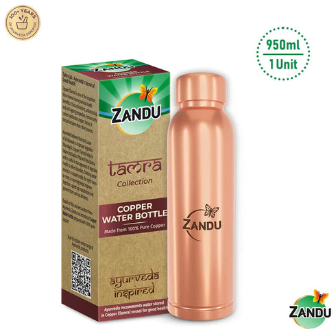Zandu Copper Water Bottle|950ml