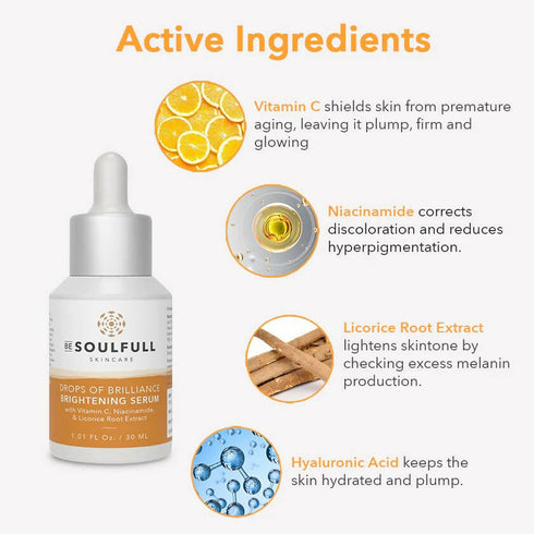 Be Soulfull Drops Of Brilliance Vitamin C Brightening Serum