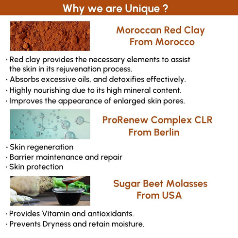 Bornfeel Moroccan Red Clay Face Wash