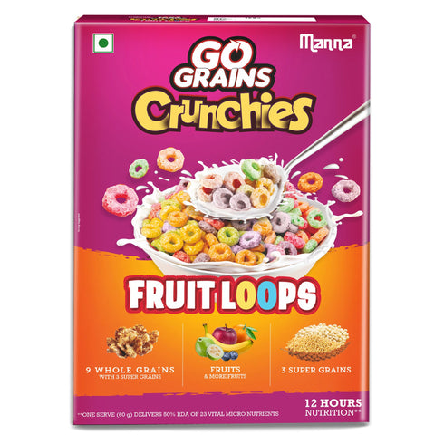 Manna Foods Go Grains Crunchies Fruit Loops