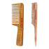 Keya Seth Aromatherapy Handmade Neem Wooden Comb Wide Tooth with Handle & Tail Comb Combo