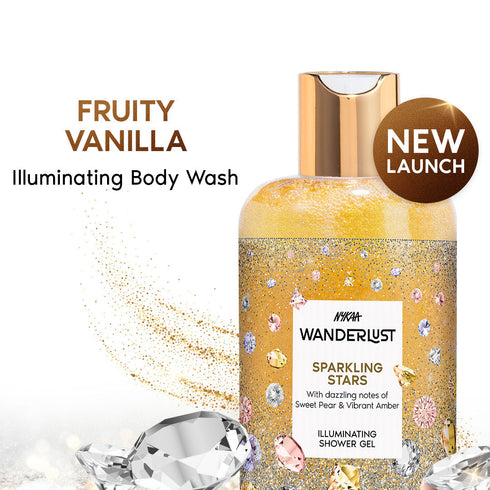 Wanderlust Sparkling Stars Body Wash (Berries, Caramel)