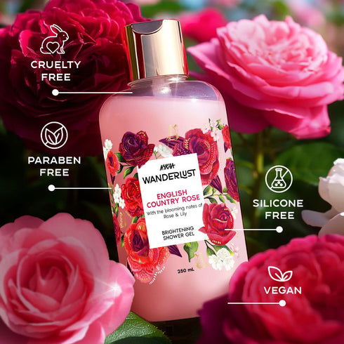 Wanderlust English Country Rose Floral Perfume Body Wash