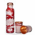 Coppjal Printed Copper Bottle And Glass Set