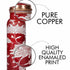 Coppjal Printed Copper Bottle And Glass Set