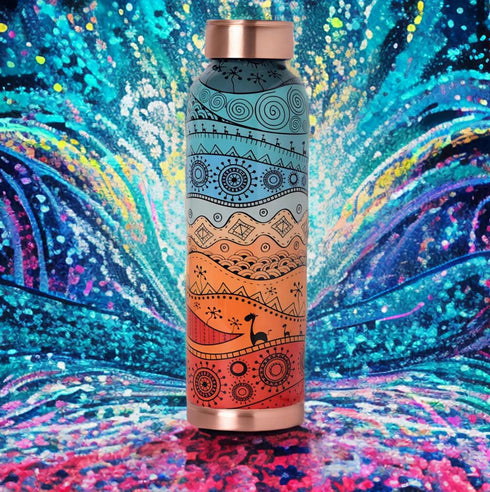 Coppjal Copper Bottle Gift Set Design 24