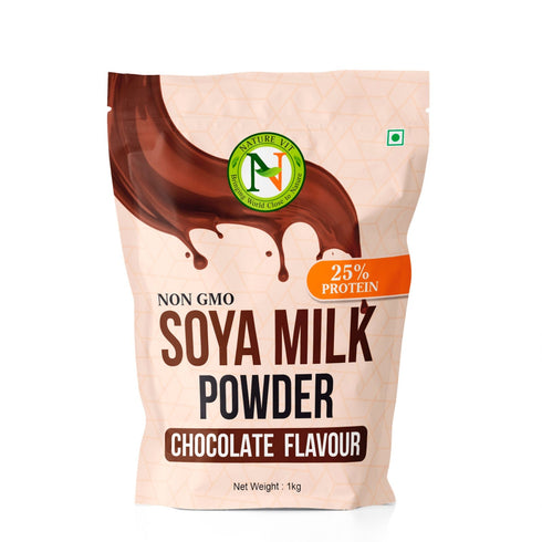 NatureVit Chocolate Soya Milk Powder Vegan| Non-GMO, 25% Protein