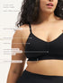 UNDERNEAT All Day Push Up Bra - Lightly Padded Full Coverage Wireless Bra with Adjustable Straps - Black