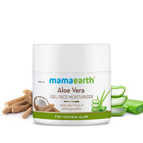 Mamaearth Youthful Glow Aloe Vera Gel Face Moisturizer with Ashwagandha