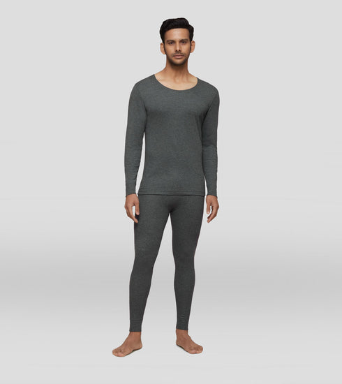 XYXX Cotton Rich Long Sleeve Thermal Set Graphite Grey