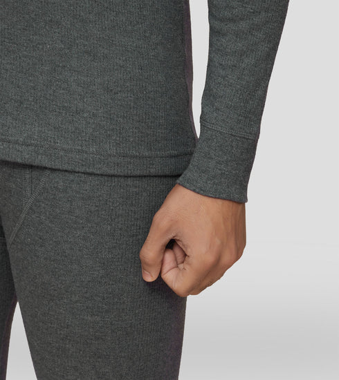 XYXX Cotton Rich Long Sleeve Thermal Set Graphite Grey