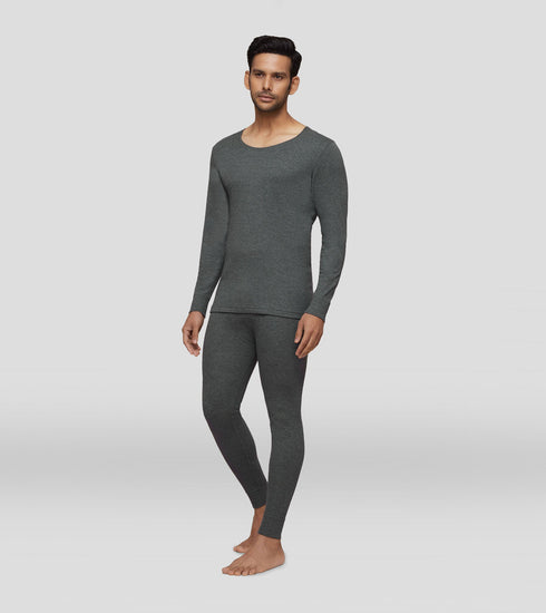 XYXX Cotton Rich Long Sleeve Thermal Set Graphite Grey