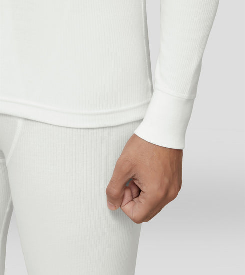 XYXX Cotton Rich Long Sleeve Thermal Set Ivory White