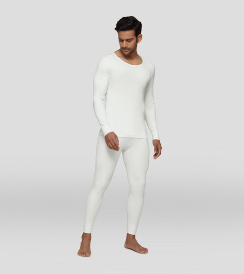 XYXX Cotton Rich Long Sleeve Thermal Set Ivory White