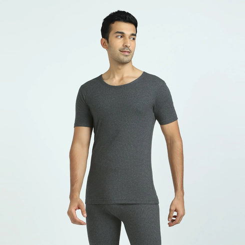 XYXX Cotton Rich Short Sleeve Thermal Set Graphite Grey