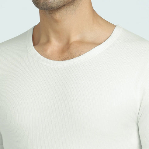 XYXX Cotton Rich Short Sleeve Thermal Set Ivory white