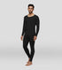 XYXX Cotton Rich Long Sleeve Thermal Set Pitch Black