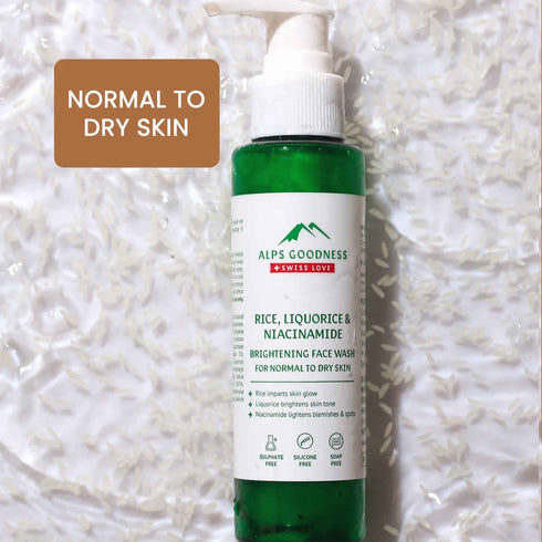 Alps Goodness Rice Liquorice and Niacinamide Brightening Facewash