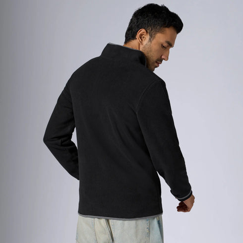 XYXX Mens Alterra Polar Fleece Jackets Pitch Black