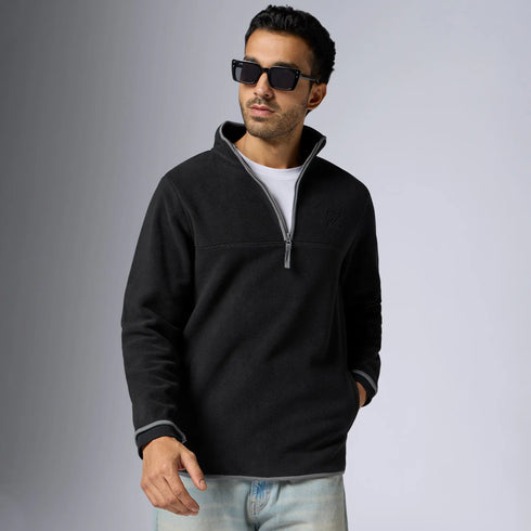 XYXX Mens Alterra Polar Fleece Jackets Pitch Black