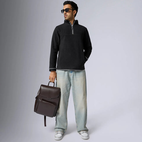 XYXX Mens Alterra Polar Fleece Jackets Pitch Black