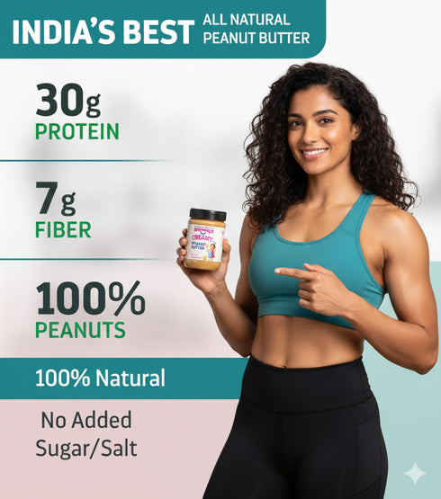 SNAAQZ Natural Crunchy Peanut Butter 500gm