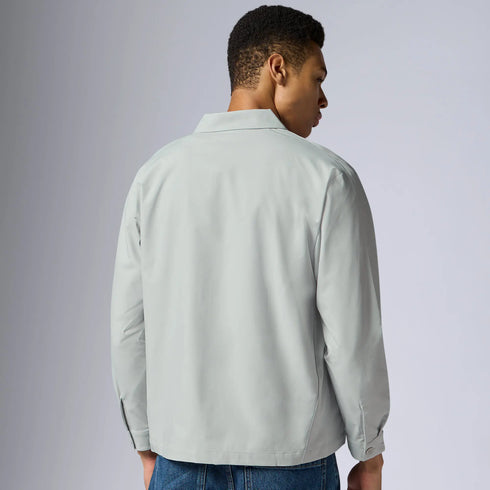 XYXX Amp Polyester Shacket Chrome White