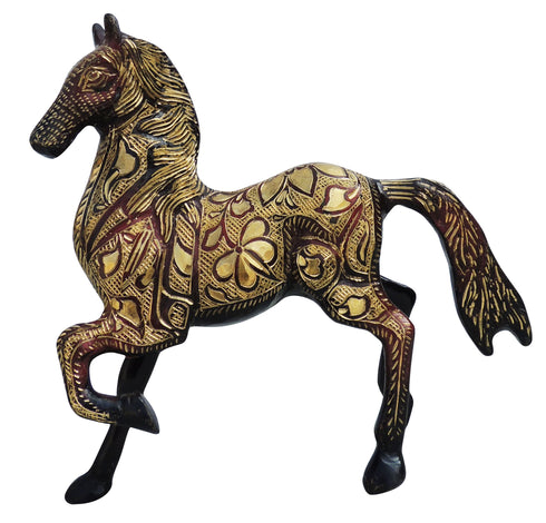 Brass Showpiece Running Horse Statue 1.78kg