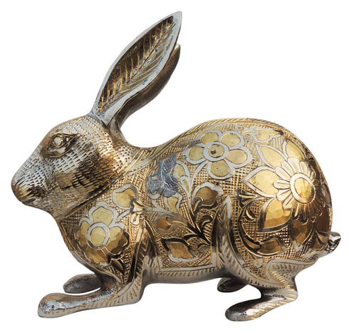Brass Showpiece Rabbit Nickel Fancy Statue 1.5kg