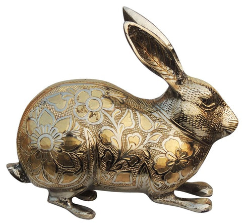 Brass Showpiece Rabbit Nickel Fancy Statue 1.5kg