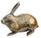 Brass Showpiece Rabbit Nickel Fancy Statue 0.92kg