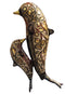 Brass Showpiece Dolphin Fancy Statue 0.84kg