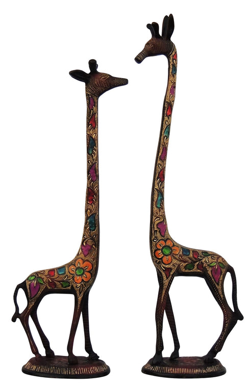 Brass Showpiece Giraffe Statue 1.78kg
