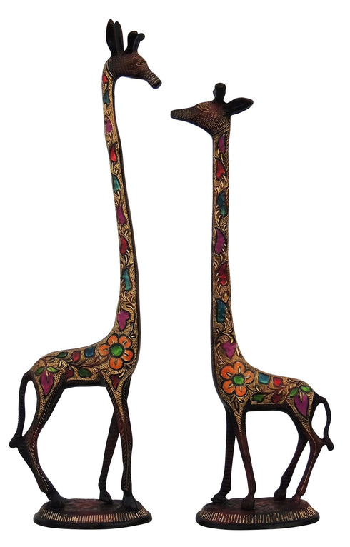 Brass Showpiece Giraffe Statue 1.78kg