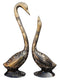 Brass Showpiece Duck Pair Statue 0.94kg