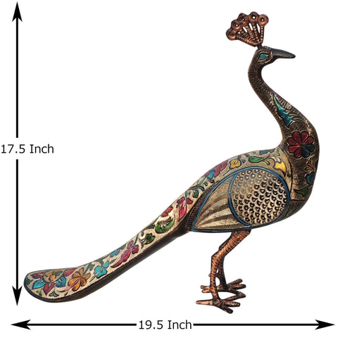 Brass Home Decor Peacock Pair Statue 8.84Kg