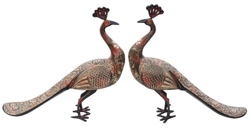 Brass Showpiece Peacock Pair Statue 20Kg