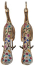 Brass Showpiece Peacock Pair Statue 1.32Kg