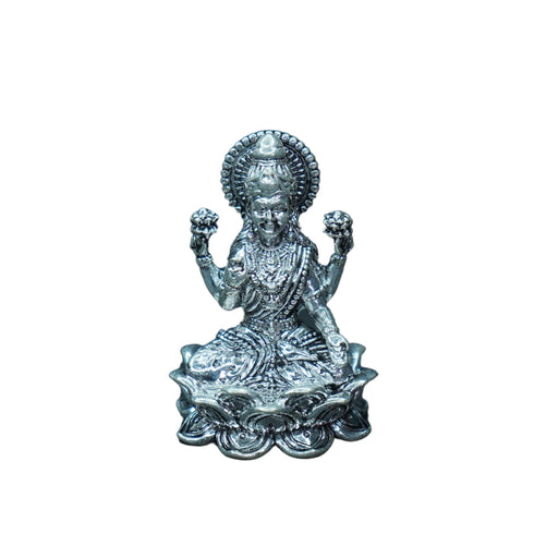 Pure Silver Antique Lotus Laxmi 33.91g By Mahita Collections