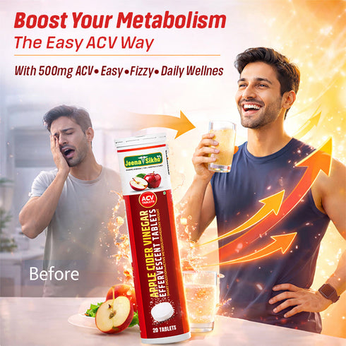 Jeena Sikho Apple Cider Vinegar Effervescent Tablets