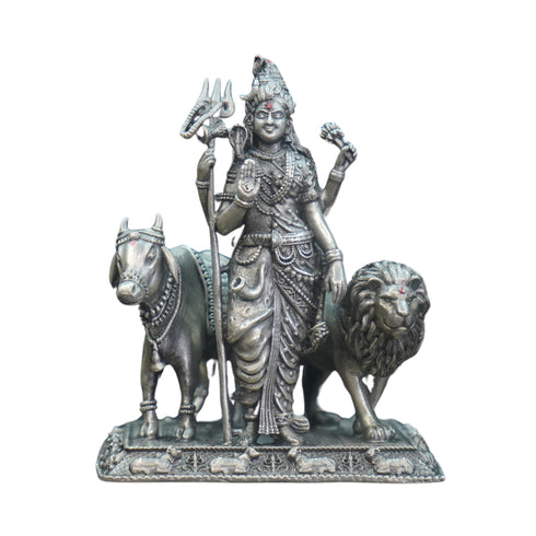 Pure Silver Antique Ardha Nareeswarudu Idol 113.95 By Mahita Collections