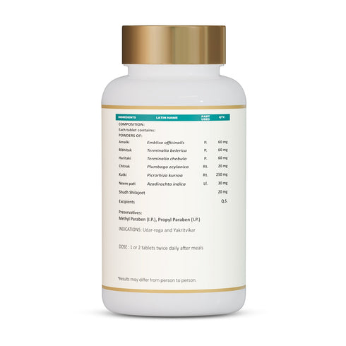 Jeena Sikho Arogya Vati Herbal Tablets with Amalki kutki and Chitrak