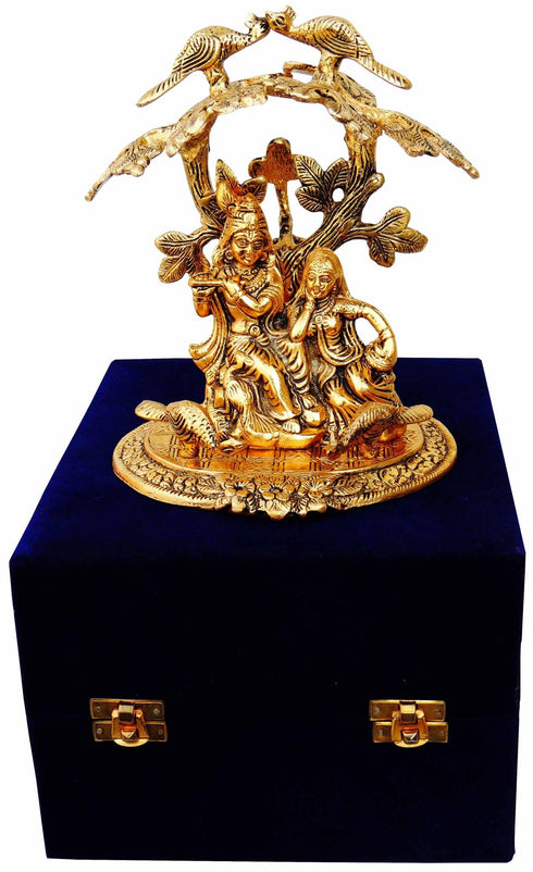 Radha Krishna Statue Under Tree 0.64Kg
