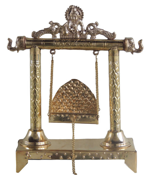 Brass Laddu Gopal Jhula For God Idol 1.38kg