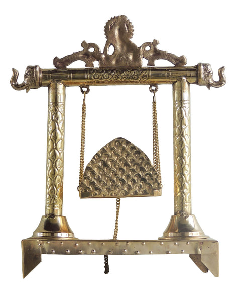 Brass Laddu Gopal Jhula For God Idol 1.38kg